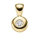 Anhänger 7,4mm rund mit Diamant 0,15ct 14Kt 585 GOLD