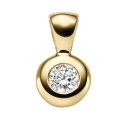 Anhänger 7,7mm rund mit Diamant 0,25ct 14Kt 585 GOLD