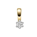 Anhänger 3,6mm rund mit Diamant 0,10ct 14Kt 585 GOLD