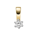 Anhänger 4,2mm rund mit Diamant 0,15ct 14Kt 585 GOLD