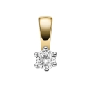 Anhänger 4,3mm rund mit Diamant 0,20ct 14Kt 585 GOLD