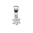 Anhänger 4,2mm rund mit Diamant 0,15ct 14Kt 585 WEISSGOLD
