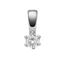 Anhänger 4,3mm rund mit Diamant 0,20ct 14Kt 585 WEISSGOLD