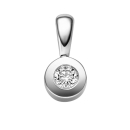 Anhänger 5,5mm rund mit Diamant 0,10ct 14Kt 585 WEISSGOLD
