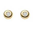 Ohrstecker rund 5,7mm mit Diamant 0,15ct 14Kt 585 GOLD