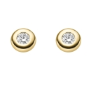 Ohrstecker rund 5,7mm mit Diamant 0,20ct 14Kt 585 GOLD