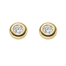 Ohrstecker rund 5,7mm mit Diamant 0,25ct 14Kt 585 GOLD
