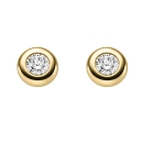 Ohrstecker rund 7,1mm mit Diamant 0,50ct 14Kt 585 GOLD