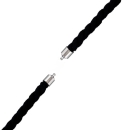 Collier Baumwollkordel Farbwahl in 2, 4 oder 6mm für Wechselschliesse