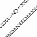 Armband Figaro Muster 5.1 mm Silber 925 21cm