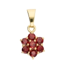 Anhänger 7,7x7,7mm Granat 333 Gold