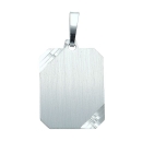 Anhänger Gravurplatte 17,5x13,9mm mattiert 925 Silber