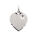 Anhänger Gravurplatte rund 925 Silber Zirkonia