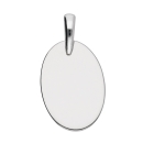 Anhänger Gravurplatte oval 19x13mm poliert 925 Silber