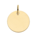Anhänger Gravurplatte rund 12mm 14Kt 585 Gold