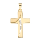 Anhänger Kreuz 15x22,5mm mit Zirkonia 8Kt 333 GOLD
