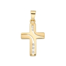 Anhänger Kreuz 11x17,5mm mit Zirkonia 8Kt 333 GOLD