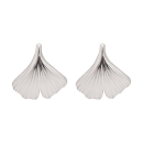Stecker 12mm Ginkgoblatt Silber 925