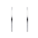 Creole kantig 32,8x2mm Klappscharnier Silber 925