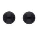 Ohrstecker Ohrring ca. 5,4mm Onyx Silber 925