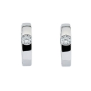 Creole Klappscharnier Ø15,5mm Zirkonia Silber 925