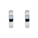 Creole Klappscharnier Ø15,5mm Zirkonia blau Silber 925