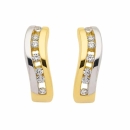 Creole 13,7x4,1mm bicolor Zirkonia 8Kt 333 GOLD