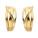 Creole Ohrring 14,2x6,2mm Klappscharnier 8Kt 333 GOLD