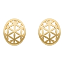 Ohrstecker oval mattiert 9,3mm 8Kt 333 GOLD