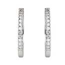 Creole 15,1x1,5mm Klappscharnier Zirkonias rhodiniert Silber 925