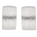 Creole 17x9,9mm strukturmattiert rhodiniert Silber 925