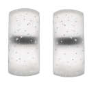 Creole 18x7,9mm satiniert diamantiert rhodiniert Silber 925