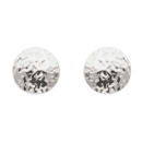 Ohrstecker Ohrring 8,7mm rund gehämmert Silber 925
