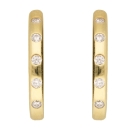 Creole Klappscharnier Zirkonia Ø12,7mm 8Kt 333 GOLD