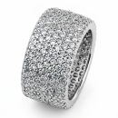 Ring mit Zirkonia 11mm 925 Silber Gr. 58