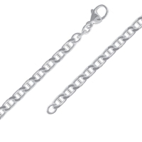 Armband 4,2mm Stegpanzerkette glänzend Silber 925 21cm