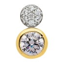 Anhänger rund 11mm Zirkonias 8Kt 333 GOLD