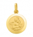 Anhänger Medaille Amor Engel rund 12mm 333 GOLD