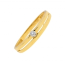 Damenring mit einem Zirkonia 333 GOLD
