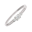 Ring 3,4mm Besatzmaß mit Diamanten 0,19ct 585 WEISSGOLD