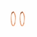 Creole 17,5mm Drahtcreole mit Steckverschluss in vergoldet rosé Silber 925