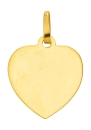 Anhänger Gravurplatte Herz 13x13mm 14Kt Gold