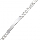 Schildarmband ID Flachpanzer 6,5mm Silber 925 19cm