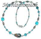 Collier Kette Smaragd Grün 46cm