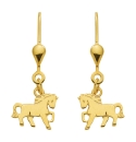 Ohrhänger Brisur Pferd 14Kt 585 GOLD