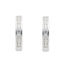 Creole Klappscharnier Zirkonia  Ø13,6mm 8Kt 333 WEISSGOLD