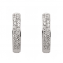 Creole Klappscharnier Zirkonia Ø13,1mm 8Kt 333 WEISSGOLD