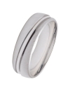 Partner Freundschafts Ring 6mm matt Erhebung 925 Silber