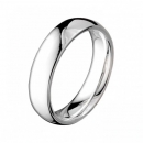 Partner Freundschafts Ringe 4mm poliert bombiert aus 925 Silber