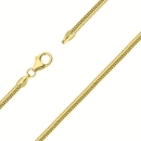 Kette Schlange 1,6mm rund vergoldet Silber 925 40cm